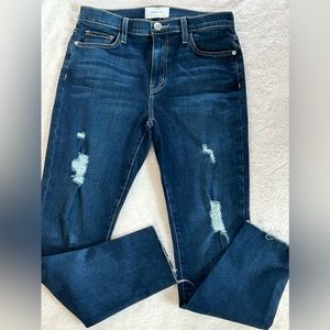 Current/Elliott dark wash distressed jeans size 29